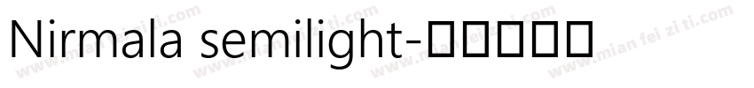 Nirmala semilight字体转换